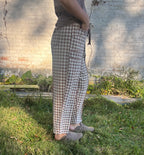 Harvest Gingham Barrel Pant
