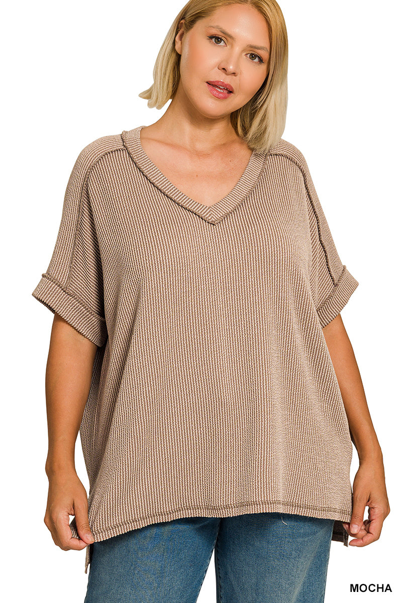 Plus Size V-neck Tee