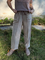 Harvest Gingham Barrel Pant