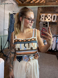 Floral in Coral Crochet Crop Top