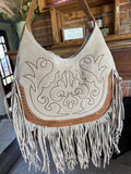Beige Beauty Fringe Handbag