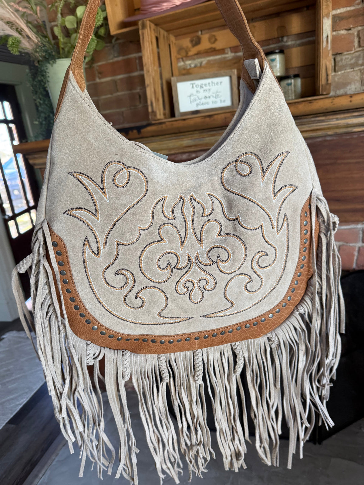 Beige Beauty Fringe Handbag