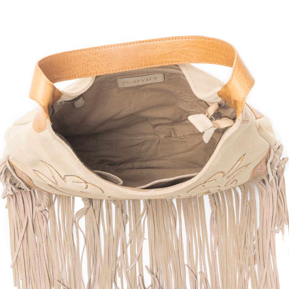 Beige Beauty Fringe Handbag