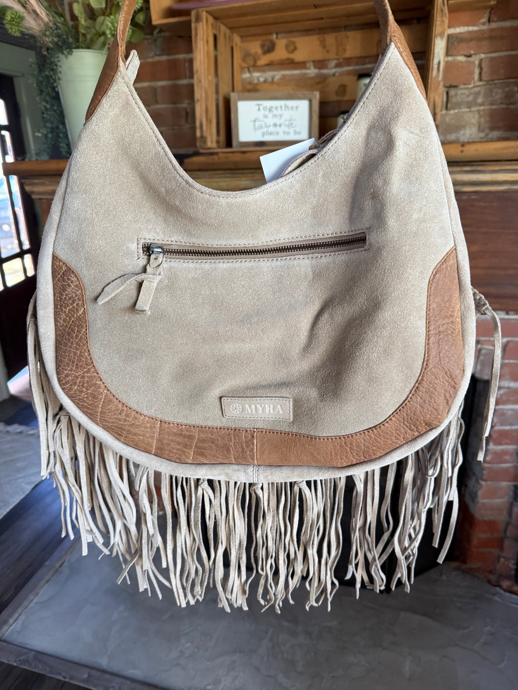 Beige Beauty Fringe Handbag