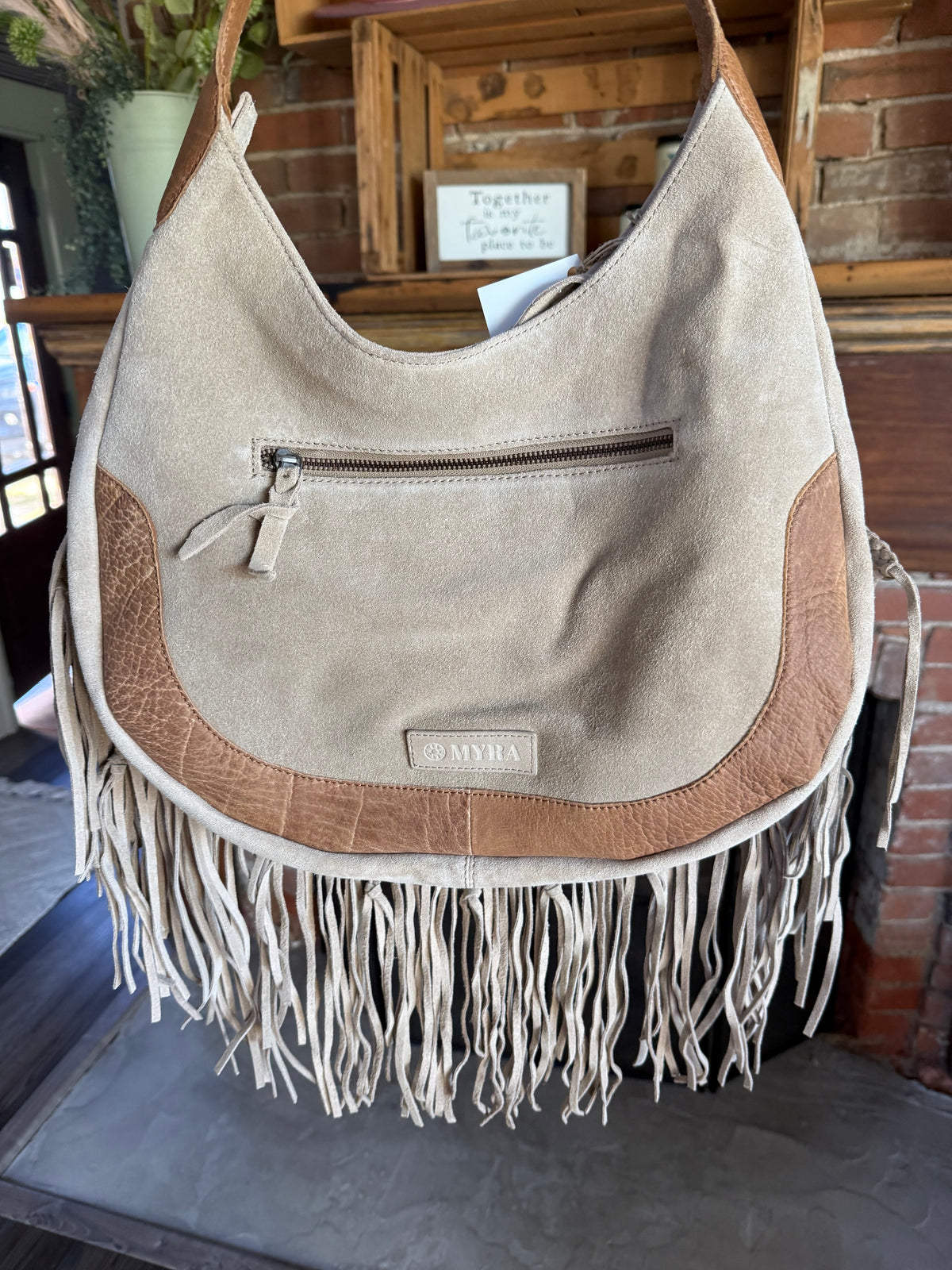Beige Beauty Fringe Handbag